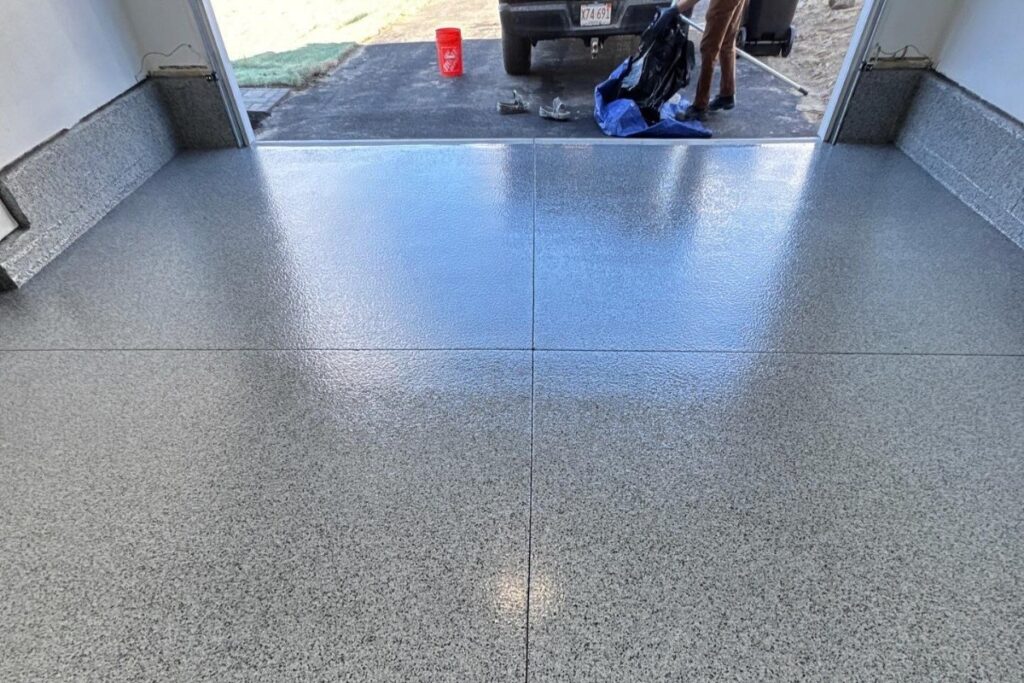 4. garage floor installed